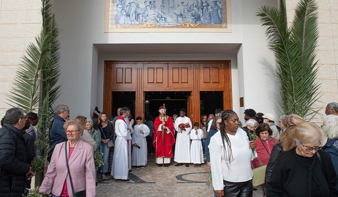 Domingo de Ramos na Igreja S. Scalabrini, Amora