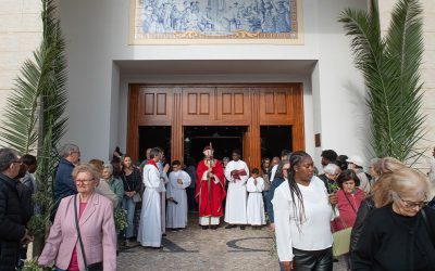 Domingo de Ramos na Igreja S. Scalabrini, Amora