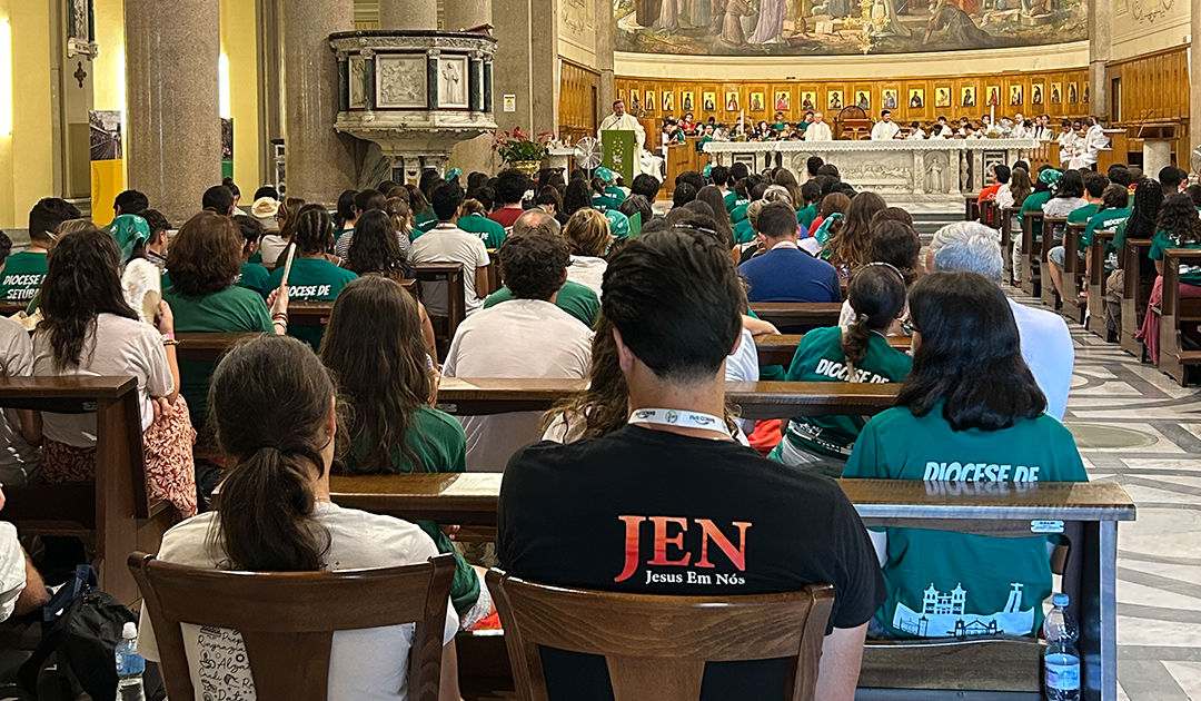 Jovens de Setúbal celebram Missa com o Cardeal D. Américo Aguiar em Roma, no Jubileu dos Jovens 2025